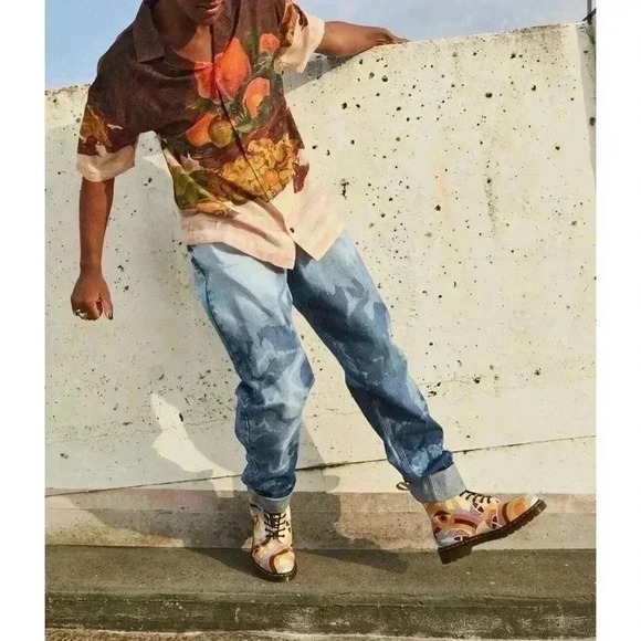 DR. MARTENS VEGAN 1460 RETRO KEMBLE LACE UP BOOTS Women’s 7 Floral Eye Mushroom - Picture 4 of 6